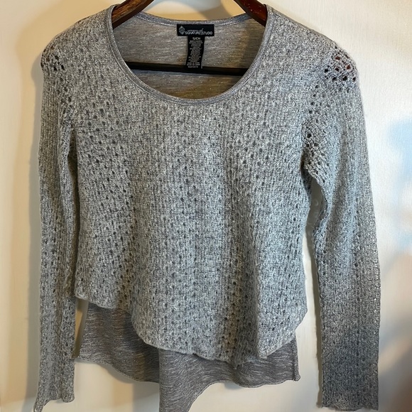 Sweaters | Grey Shimmer Sweater Euc | Poshmark